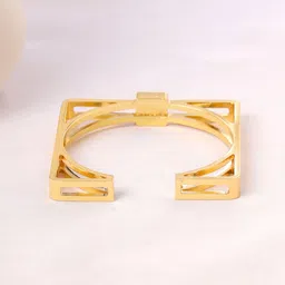 Yellow Chimes Gold Plated Crystals Kada Bracelet image 3