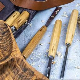 A.D INTERNATIONAL Wood Carving Tools Set with Mallet, Canvas Case for Beginners and Professionals, 100-CS-150 (Set of 12) image 3