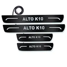 Auto Pearl Car Door Foot Step Led Sill/Scuff Plates Mirror Finish Black Compatible For Maruti Suzuki Alto K10 (2022), LEDBlklPLATE_Blk_AltoK10_2022 (Set of 4)-image-91
