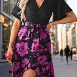 StyleCast Women Floral Print Fit & Flare Mini Dress-image-38