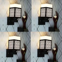 Gojeeva Black Wood Square Shaped Wall Lamp-picture-31