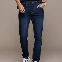 WROGN Men Slim Fit Light Fade Stretchable Jeans-picture-13