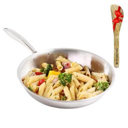 The Indus Valley Silver Stainless Steel Fry Pan with Wooden Flip (1.7 L)-image-63