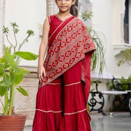 Sangria Printed Saree With Blouse-image-4