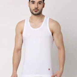 UnderJeans by Spykar White Vest-image-76