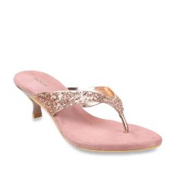 Mochi Women's Rose Gold Thong Sandals-image-36