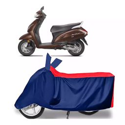 Auto Pearl Polyester Two Wheeler Cover for Honda Activa 5G (Red Blue)-image-54