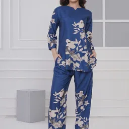 BAESD Printed Pure Cotton Round Neck Tunic With Trousers Co-Ords-picture-30