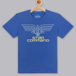 Kidsville Blue Cotton Printed T-Shirt-image-37