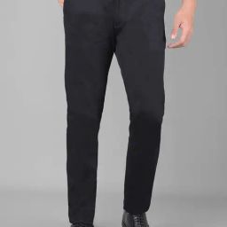 Crimsoune Club Black Cotton Slim Fit Trousers-image-74