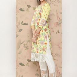 Sangria Floral Printed Regular Thread Work Kurta with Trousers & With Dupatta image 5