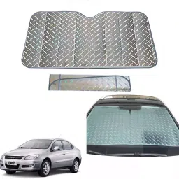 Auto Pearl F68 Dashboard Sun Shade Cover with Suction Cup for Daewoo Cielo (Grey)-14