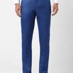 V Dot Blue Skinny Fit Trousers-image-11