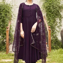 Tikhi Imli Women Regular Sequinned Kurta with Trousers & With Dupatta-picture-18