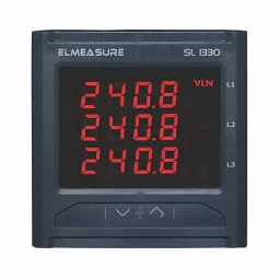 Elmeasure 3 Row VAF + Power Factor Meter with Accuracy Class 1 and Size 96x96 mm, SL1300S10000-34