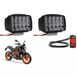 Cartronics 15  LED Fog Light With On/Off Switch  for KTM Duke 250 (Set of 2 Pcs)-10