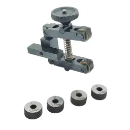 Buyohlic International Spring Action Clamp Type Lathe Knurling Tool 50 mm (2 inch) with 3 Pairs x 3 Different Diamond Pitch Hardened Knurls-19