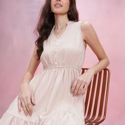 DressBerry Crinkled Empire Midi Dress-image-6