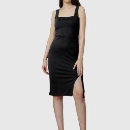 APNISHA Black Bodycon Dress-image-10