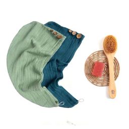 Doctor Towels Sage Green & Dutch Teal 380 GSM Banana Double Cloth Hair Wrap - Set of 2-24