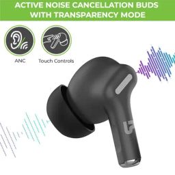 ULTRAPROLINK UM1145 Bluetooth Earbuds with AI ENC Quad Mic & 16H Playtime (Black, True Wireless) image 4