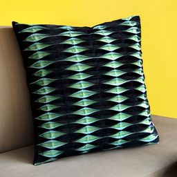 Mid July Home Black & Green Geometric Velvet Square Cushion Covers-image-69