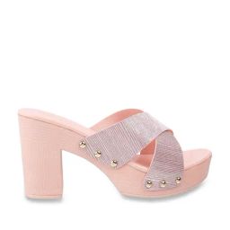 Metro Women's Pink Cross Strap Sandals-image-93