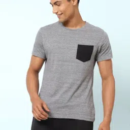 Ajile by Pantaloons Charcoal Grey Slim Fit Lounge T-Shirt-image-82