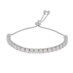 Anayra 92.5 Sterling Silver American Diamond Wrist Shine Diamond Tennis Bracelet for Women-picture-7