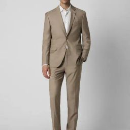 Van Heusen Khaki Slim Fit Two Piece Suit-image-18