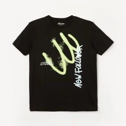 Fame Forever by Lifestyle Boys Black Cotton T-Shirt-image-88