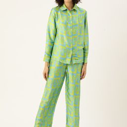 Off Label Women Printed Shirt with Trousers-image-4