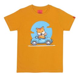 CHILINS Boys Pack Of 2 Graphic Printed Applique Round Neck Short Sleeves Cotton T-shirt-19