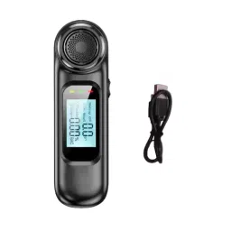 Real Instruments Portable Alcohol Tester Machine LCD Digital Display Breathalyzer Black, AT-21-42