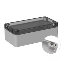 RS PRO Grey Polycarbonate General Purpose Enclosure, IP66, IK07, Clear Lid, 80 x 160 x55 mm Model No 2010141-17