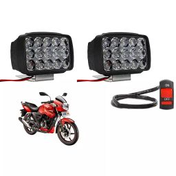 Cartronics 15  LED Fog Light With On/Off Switch  for TVS Apache RTR 160  (Set of 2 Pcs)-15