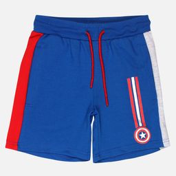 Kidsville Disney Marvel Avenger Featured Captain America Shield Placement Printed Shorts - Blue-picture-44