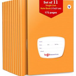 Target Publications Single Line Small Notebooks for Students and KidsPack of 11 -172 Pages Each-5