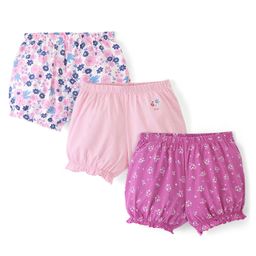 Pine Kids Cotton Lycra Mid Thigh Panties & Bloomers Floral Print (Color May Vary)-picture-5