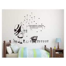 Wallstick Little Girl With Dreaming Quotes Wallsticker-image-1