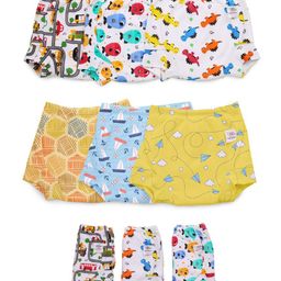 SuperBottoms  Padded Underwear For Growing Babies/Toddlers  With 3 Layers Of Cotton Padding & Super DryFeel Layer Pull-Up For Potty Training & Diaper-Free Time| Size:1 (1y - 2y) |Pack of 9-  Upgraded Version-27