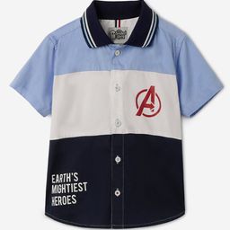 The Souled Store Marvel Avengers Featuring Half Sleeves Characters Back Printed Shirt - Multi Colour-picture-35