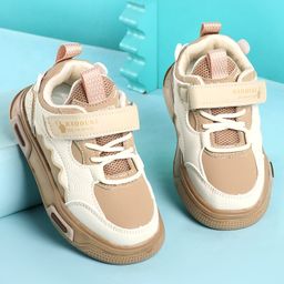 KIDLINGSS Colour Blocked With Velcro Closure LED Sneakers - Khaki-image-23