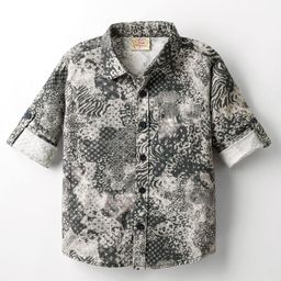 Rikidoos Full Sleeves Abstract Printed Shirt - Multi Colour-picture-48