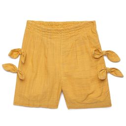 Under Fourteen Only Striped Bow Applique Shorts - Yellow-image-88