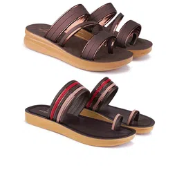 BERSACHE Women Set Of 2 One Toe Flats-picture-47