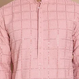 Jompers Men Embroidered Regular Sequinned Kurta with Pyjamas image 2