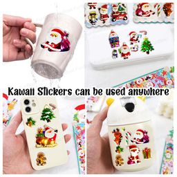 FunBlast Christmas Theme Kawaii Stickers Set  Set of 4 Sheets Multicolor image 2