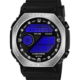 FELIZER Men Dial & Straps Digital Multi Function Watch LSKA-147-SilvrBlk image 4