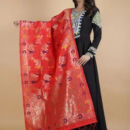 Suha Woven Design Dupatta with Zari-image-80
